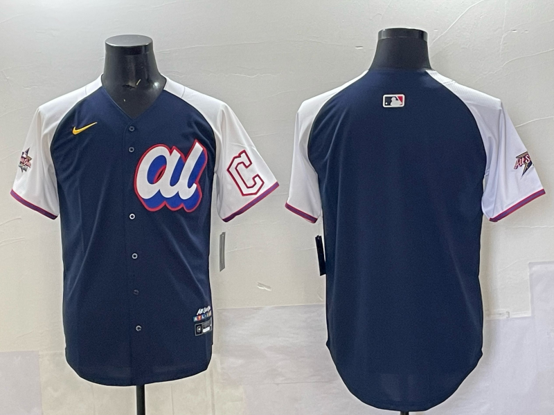 Men 2025 Cleveland Indians blank Drak Blue All star Nike MLB Jersey 001